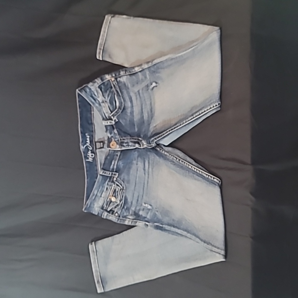 Ariya Denim Jeans Womens Size 11/12 Stretch Embroidered Pockets Straight